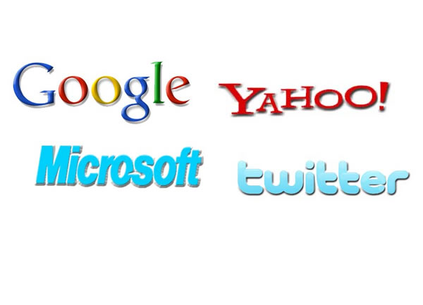 yahoo, google, twitter, microsoft