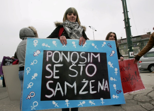 Aktivistički mar&scaron; povodom 8. marta / foto: DEPO