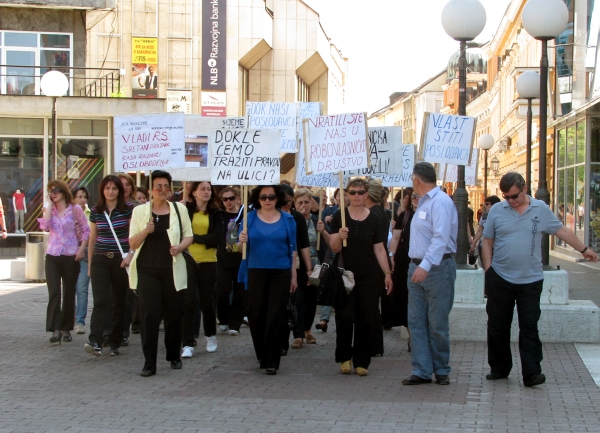 Banjaluka - &scaron;trajk radnika 'Oslobođenja'
