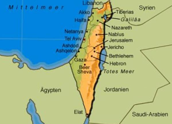 Izrael - Egipat, karta