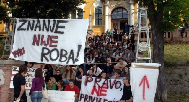 studentski protest u Zagrebu