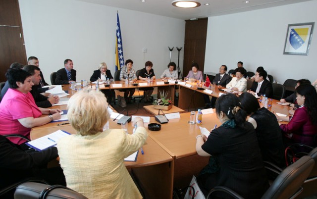 Chen Zhilli sa Kolegijumom oba doma PS BiH / foto: DEPO