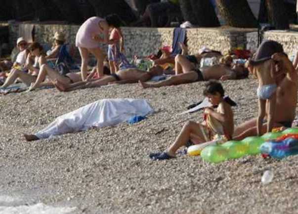 le&scaron; na plaži