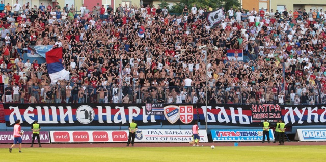 Navijači 'Borca' na utakmici Borac - Lozana / foto: Dejan Božić