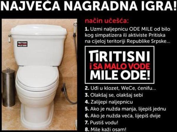 Mile-nagradna igra Pritiska
