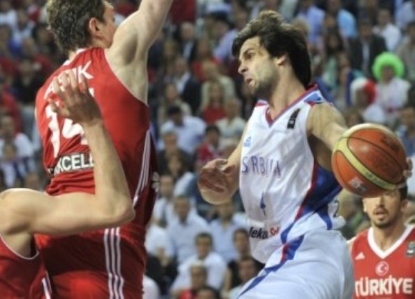 Ko&scaron;arka: Srbija - Turska / foto: afp