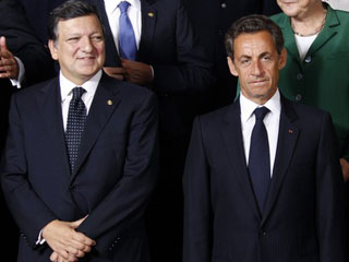 Jose Manuel Barosso i Nicolas Sarkozy