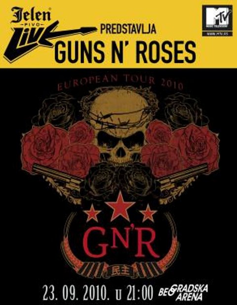 Guns n roses plakat Beograd