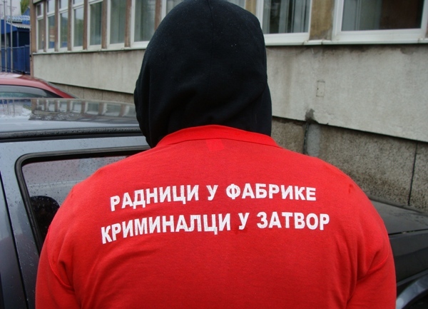 protestna &scaron;etnja radnika Fruktone i Fabrike duvana