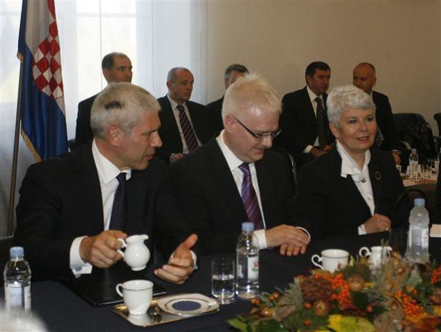 Tadić, Kosor i Josipović/FOTO:Tanjug