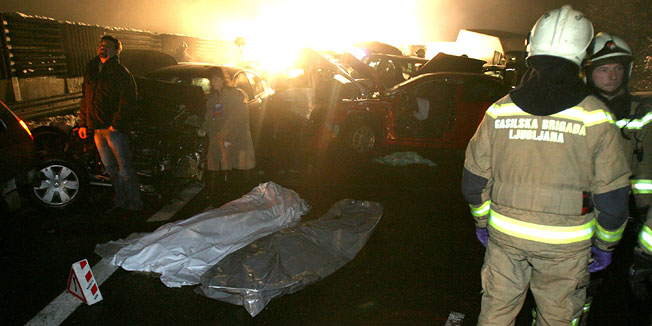 Lančani sudar na autoputu Zagreb-Ljubljana