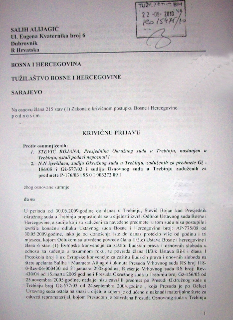 Dokumenti slučaj 'Alijagić'