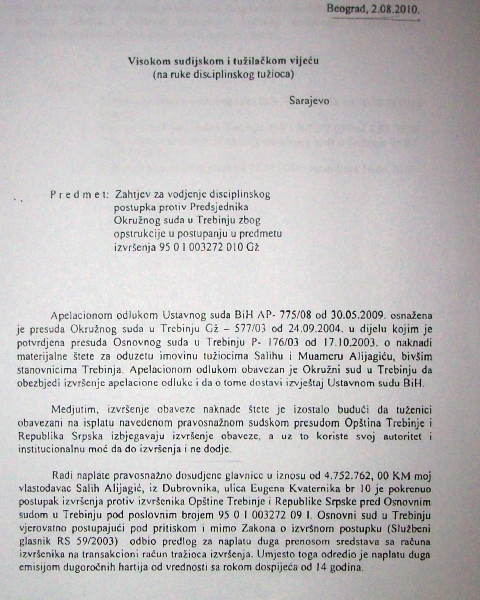 Dokumenti slučaj 'Alijagić' Dokumenti slučaj 'Alijagić'