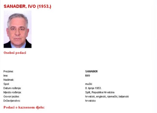 potjernica za Sanaderom