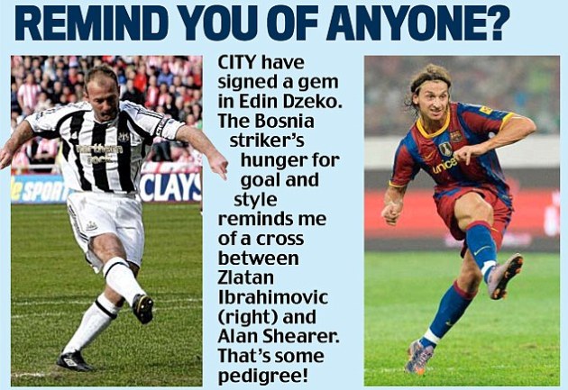 Edin Džeko kao &Scaron;irer i Ibrahimović