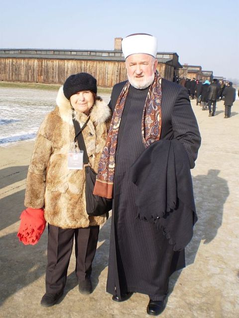 Reis Cerić u Au&scaron;vicu sa preživjelom žrtvom Idom Grinspan