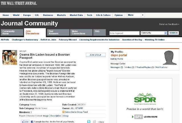 Forum Wall Street Journala o Osami bin Ladenu Forum Wall Street Journala o Osami bin Ladenu
