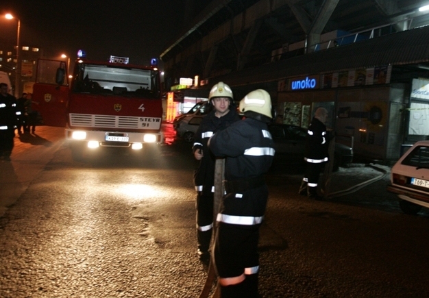 Požar na stadionu Grbavica