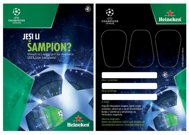 Sa Heinekenom na Ligu &scaron;ampiona