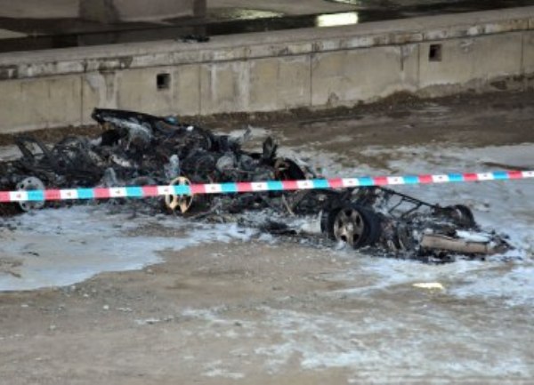 Zapaljen automobil poslije pljačke u Beogradu