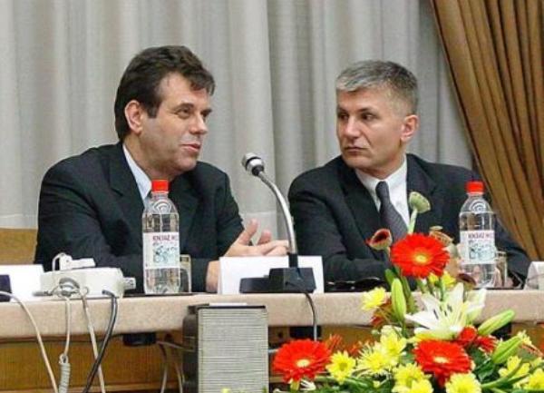 Vojislav Ko&scaron;tunica i Zoran Đinđić