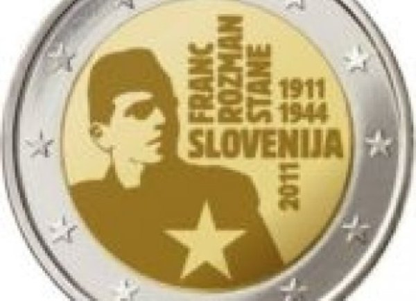 Euro s petokrakom i likom Franca Rozmana