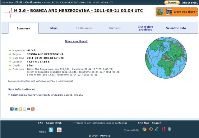 zemljotres banjaluka