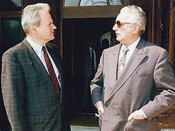 Milo&scaron;ević i Tuđman u Karađorđevu 