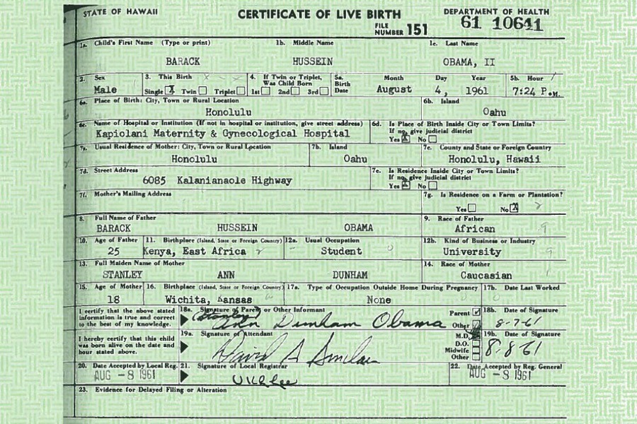 rodni list baracka obame