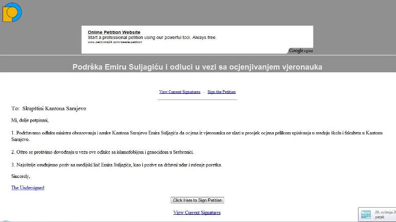 peticija suljagic peticija suljagic