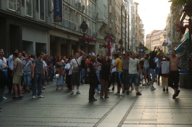Protesti u Beogradu zbog hapšenja Mladića Protesti u Beogradu zbog hapšenja Mladića