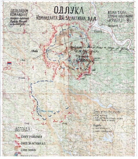 Mapa napada Srebrenice