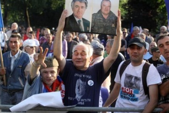 Protest podr&scaron;ke Ratku Mladiću u Beogradu