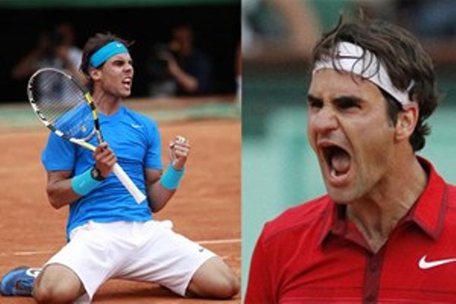 Rafael Nadal i Roger Federer - finale Roland Garrosa 2011
