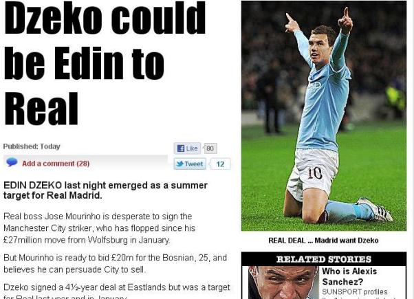 the sun dzeko