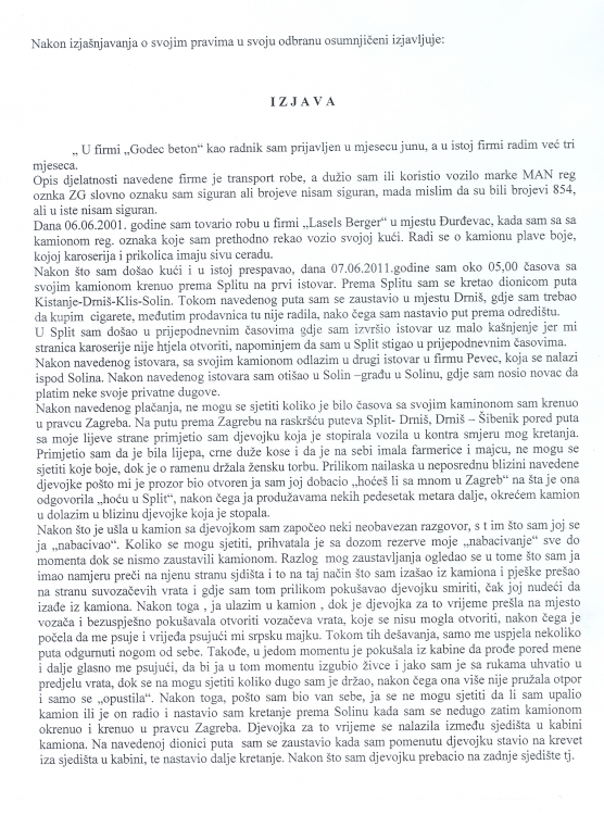 Iskaz Dragana Paravinje