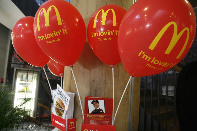 Press-konferencija u prvom Mc'Donalds restoranu  u Sarajevu