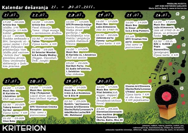 kriterion festivalski program