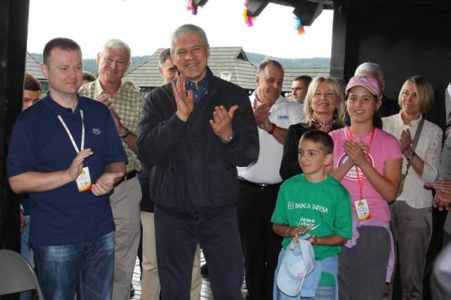 Milorad Dodik i Boris Tadić u posjeti &Scaron;koli prijateljstva 'Na&scaron;a Srbija'