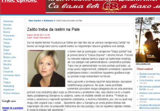 Glas Srpske_print screen Glas Srpske_print screen