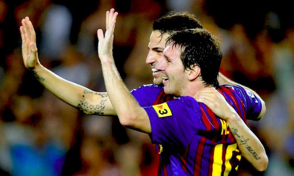 Leo Messi i Cesc Fabregas; foto: Getty Images