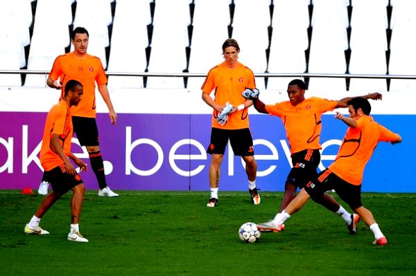 Jučera&scaron;nji trening Chelseaja na Mestalli; foto: Getty Images