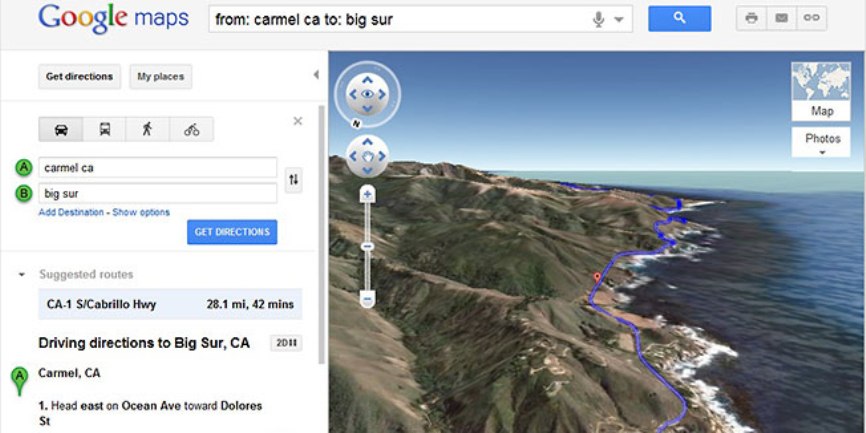 Google Maps - ruta putovanja