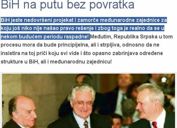 Press - BiH na putu bez povratka