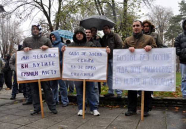 protest ma&scaron;inovođa