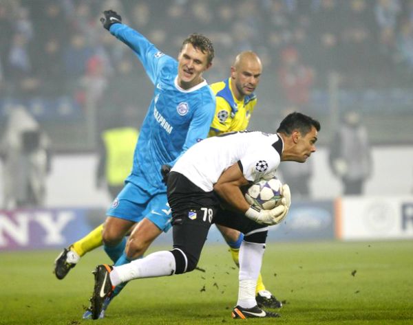 APOEL je, kolo prije kraja grupne faze zadržao prvo mjesto na tabeli grupe G s 9 bodova, dok je Zenit drugi sa 8; foto: Reuters