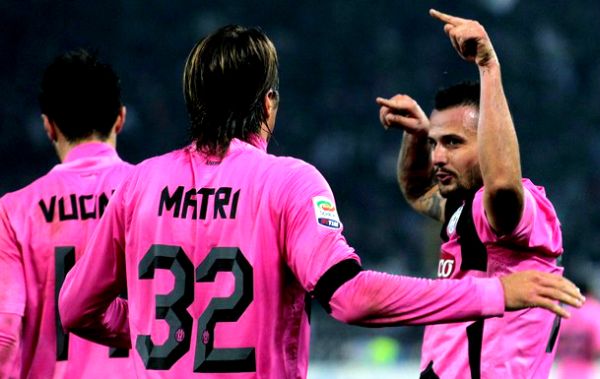 Simone Pepe, Alessandro Matri i Mirko Vučinić; foto: Reuters