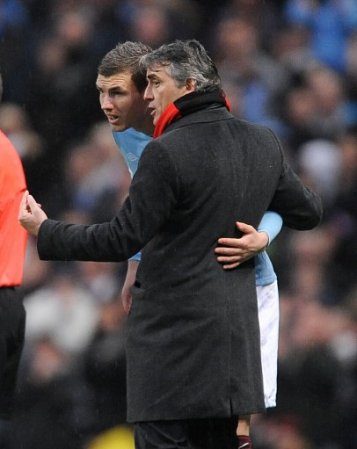 Roberto Mancini edin dzeko1