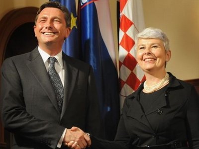 Jadranka Kosor i Borut Pahor