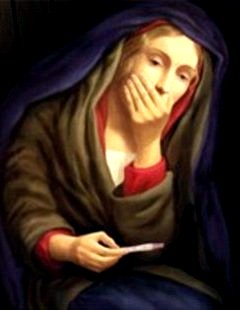 Djevica Marija s testom za trudnoću